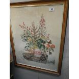A framed and glazed botanical print