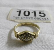 An 18ct gold and diamond ring,