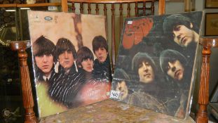 2 Beatles First pressing LP records being Rubber Soul and Beatles for Sale