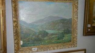 An oil on canvas 'landscape' signed R.B.