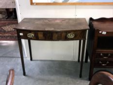 An oak 2 drawer side table