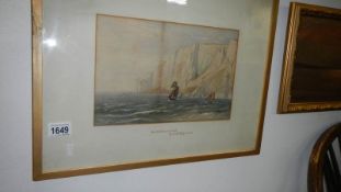 A framed and glazed watercolour 'North Devon Coast' signed G.A. Fripp B.W.S.