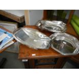 3 silver plated fruit baskets