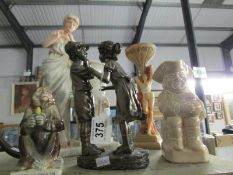 A mixed lot including Toby Jug, Grecian style figures,