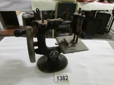 An antique Singer child's sewing machine
