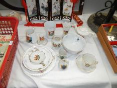 A collection of crested china including Arcadian, Grafton,