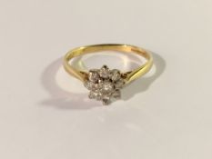 An 18ct white gold and diamond ring,