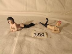 2 bisque nude 'piano' dolls