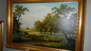 An oil on canvas rural scene