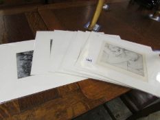 4 Henri Matisse monochrome prints circa 1935 and 6 Henry Moore shelter sketch prints circa 1940