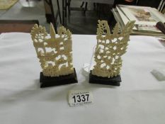 2 pieces of 19th century carved ivory