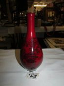 A Royal Doulton Flambe' vase marked Flambe' Woodcut