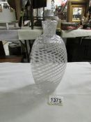 A Nailsea glass flask