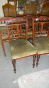 A set of 4 Edwardian dining chairs