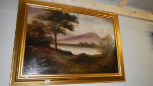 A gilt framed oil on canvas signed Cecil A Wallinger