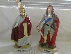 A figure of King George I (1714-1727) and a figure of King William II (1087-1100),