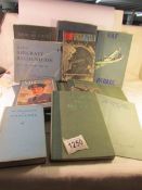 A collection of aircraft books including Aircraft Recognition,