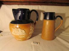 2 early 20th century Doulton Lambeth jugs in good condition