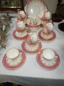 38 pieces of fine Victorian matching tea ware