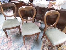 3 mahogany dining chairs