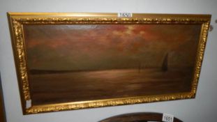 A 19th century oil on canvas 'Cleethorpes Seascape' signed G S Walters (George Standfield Walters)