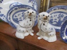 A pair of Staffordshire spaniels