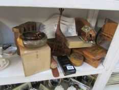 A mixed lot of wooden boxes etc