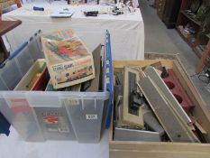 2 boxes of model railway items