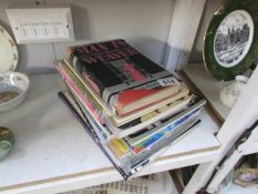 A quantity of craft books, stained glass, weaving,