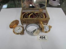 A mixed lot of jewellery and watches