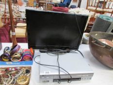 An Alva TV and an LG video recorder