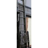 A large double ladder,
