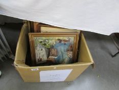 A box of assorted pictures
