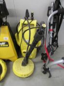 A Karcher pressure washer