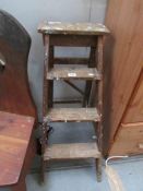 An old wooden step ladder
