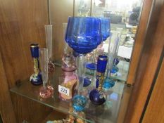 A mixed lot of coloured glass