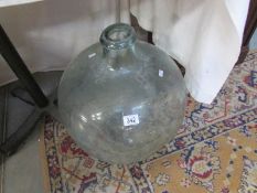 A large glass carboy