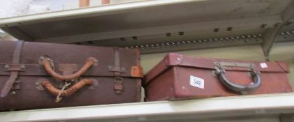 2 small vintage suitcases