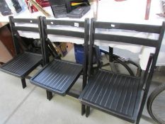 3 folding chairs