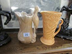 A Sylvac jug and a Wade jug