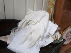 A quantity of blankets and linen