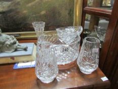 A cur glass bowl,