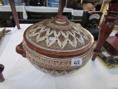 A large ceramic tureen
