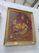 An oil on canvas still life signed J Clench