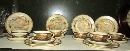 A Japanese 18 piece tea set