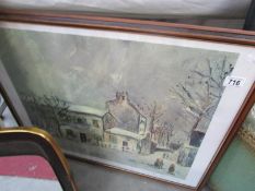 A framed and glazed print