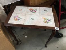A tiled top table