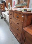 A 2 over 3 Victorian mahogany chest of drawers