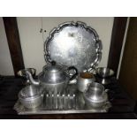 A plated tea set