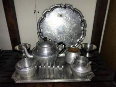 A plated tea set